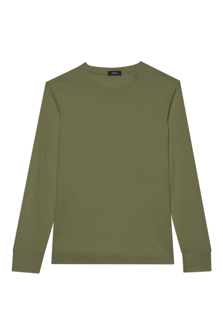 Essential Anemone Long Sleeve T-Shirt, Alternate, color, OLIVE BRANCH - FAT