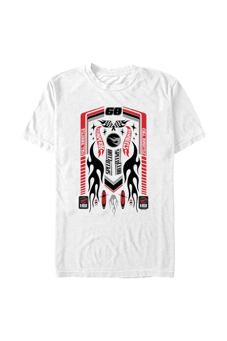 Mens Hot Wheels Speed Club 68 T Shirt, Main, color, White