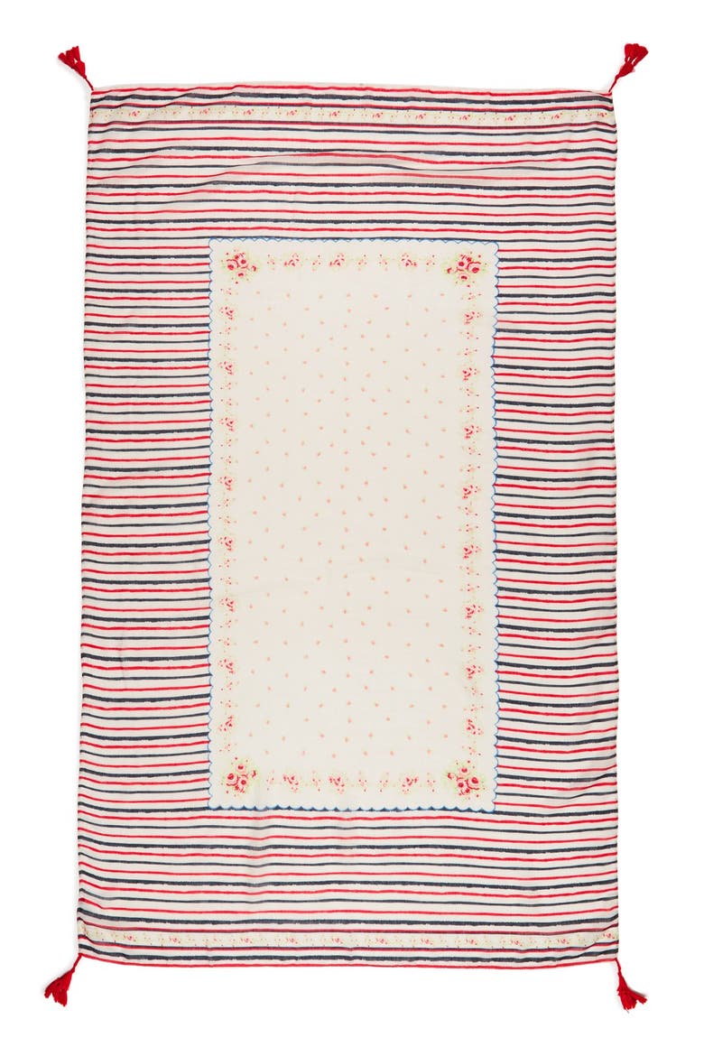 'Summer Stripes' Scarf, Alternate, color, RED MULTI