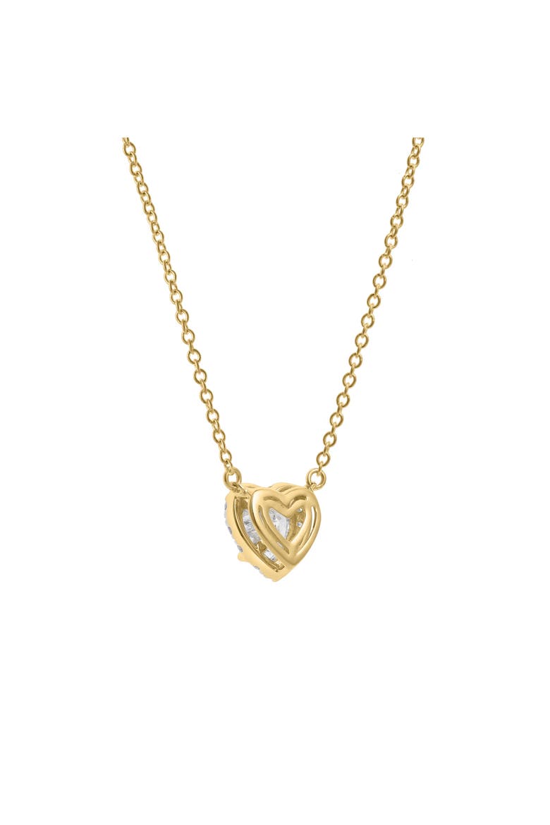 Delara 14K Gold Lab Grown Diamond Heart Necklace - 0.55 ct, Alternate, color, 14K Yellow Gold