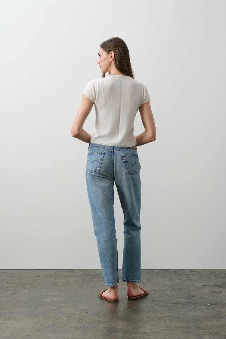 Donna Cap Sleeve Crew, Alternate, color, ECRU/TURF