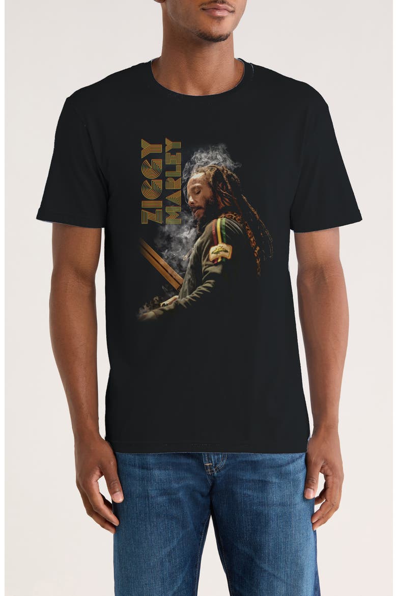 Ziggy Marley Smoke Ziggy Graphic T-Shirt, Main, color, BLACK