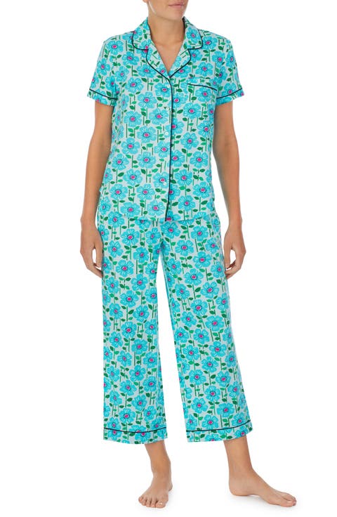 short sleeve crop pajama set