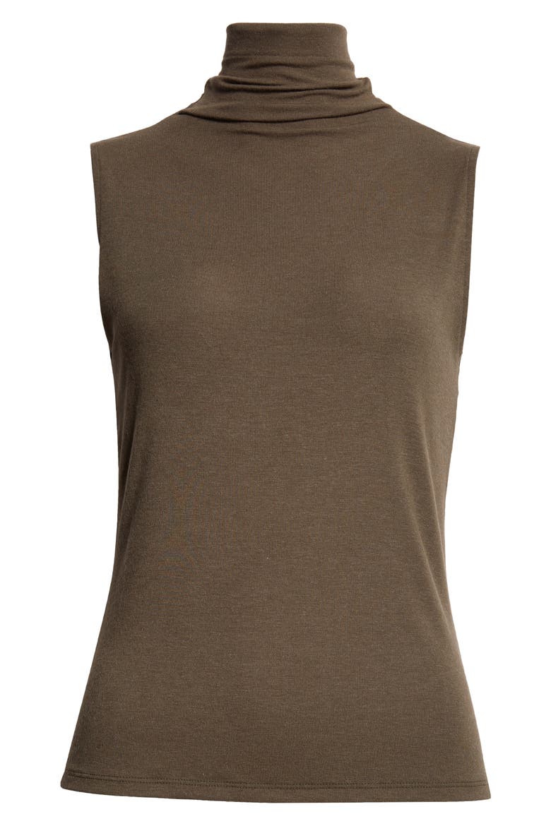 Sleeveless Modal Turtleneck Top, Alternate, color, H CYPRESS