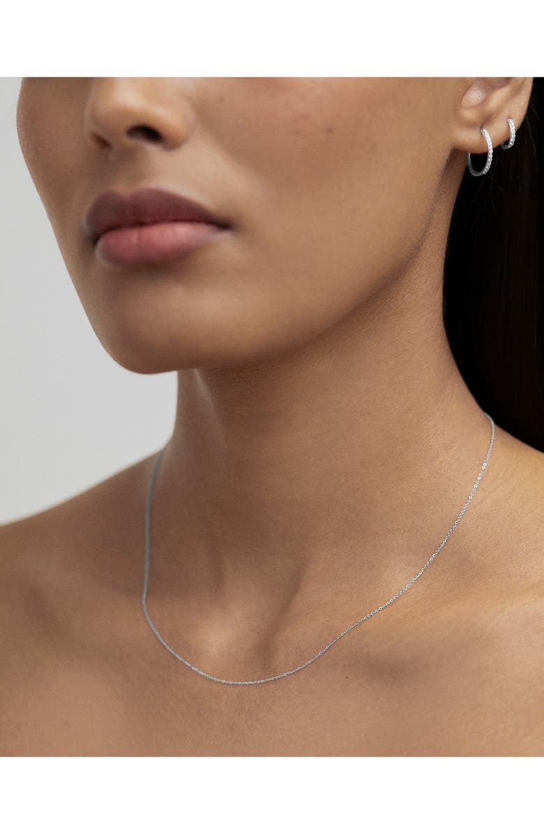 Monica Vinader Super Fine Chain Necklace, Alternate, color, 14Kt Solid White Gold