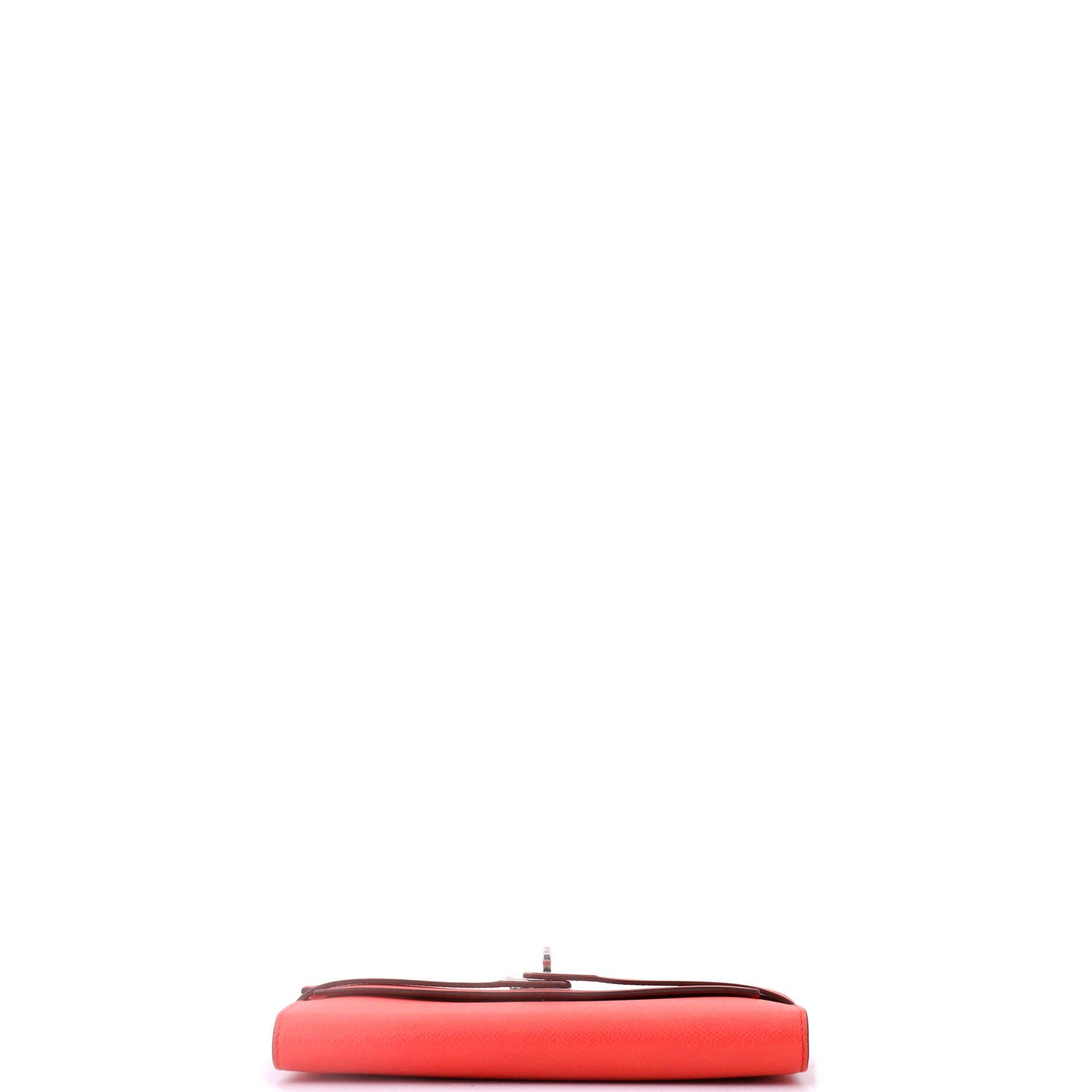 Pre-Owned Hermes Kelly Wallet Epsom Long, Alternate, color, Rouge Pivoine
