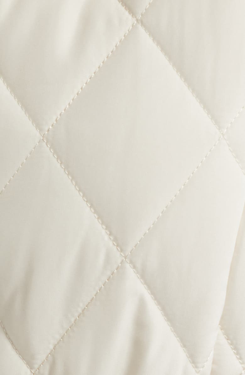 Anne Klein Belted Quilted Faux Fur Collar Vest, Alternate, color, 