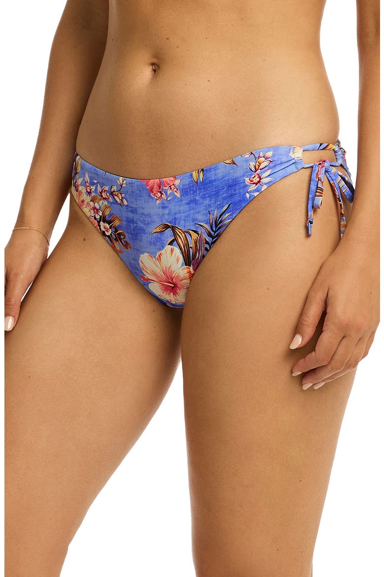 Blue Hawaii Tie Side Bikini Bottoms, Alternate, color, IRIS