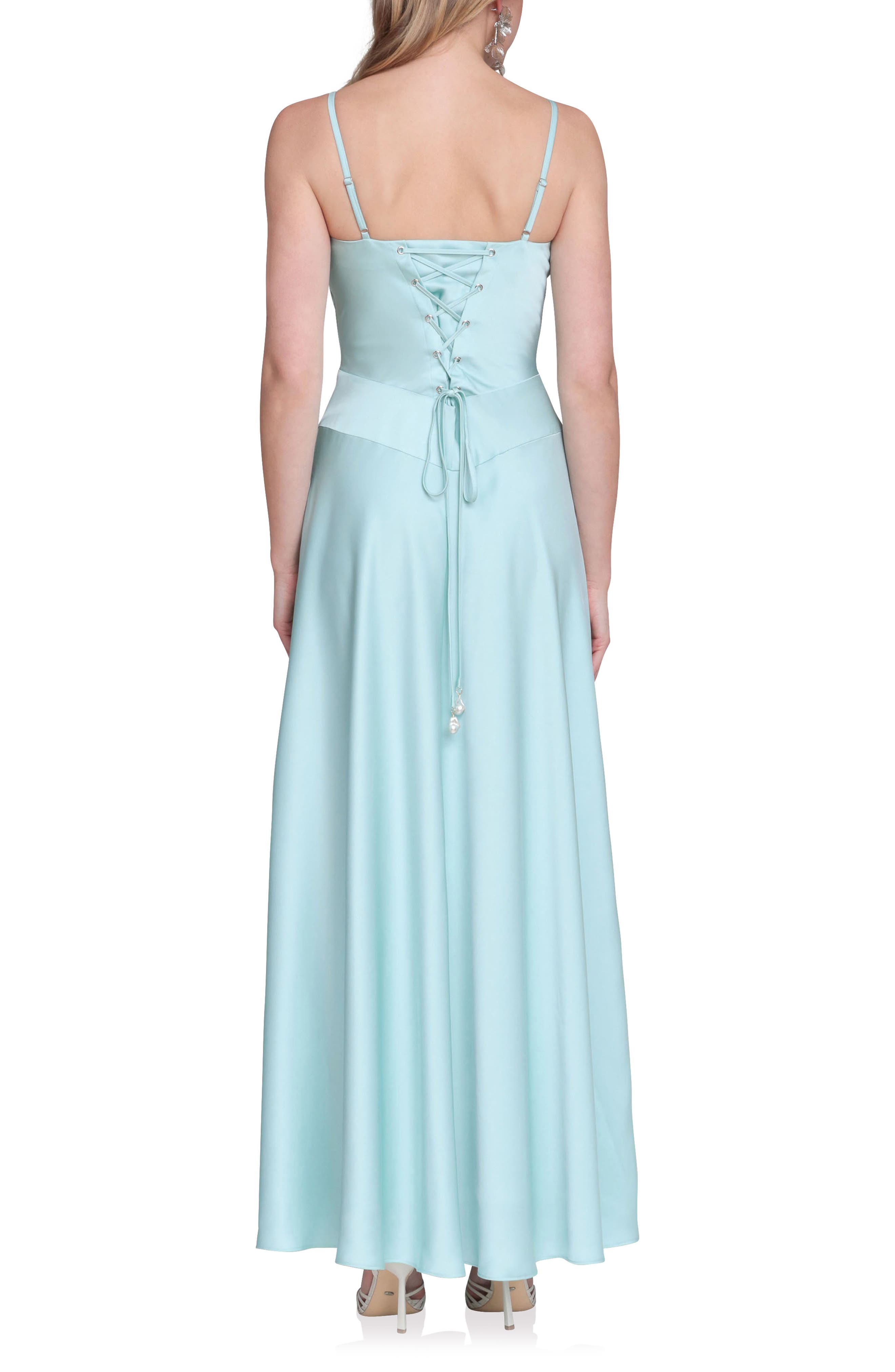 Sleeveless Satin Gown - image 2