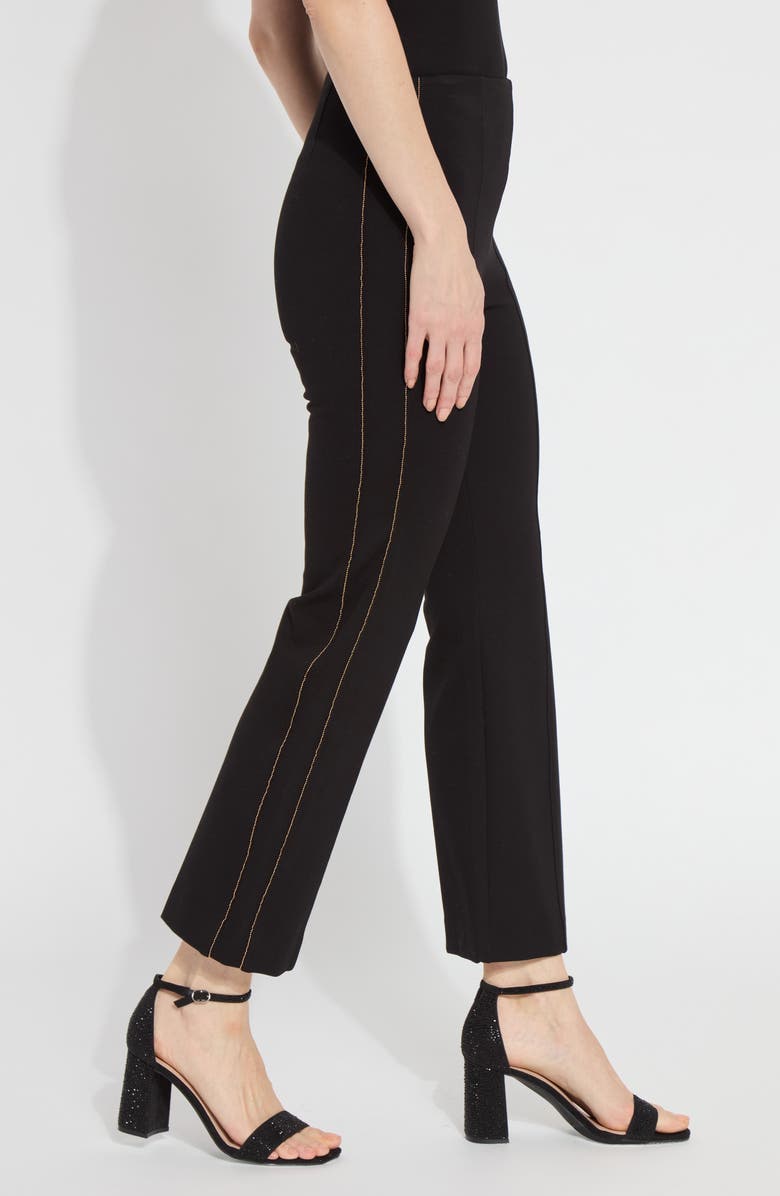 Lysse Embellished Side Ankle Pants, Alternate, color, Black