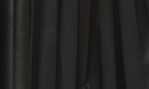 Flying Tomato Faux Leather Pleated Midi Skirt In Black