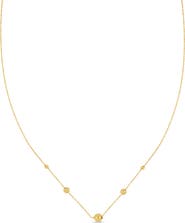 Bony Levy 14k Gold Graduated Bead Station Chain Necklace