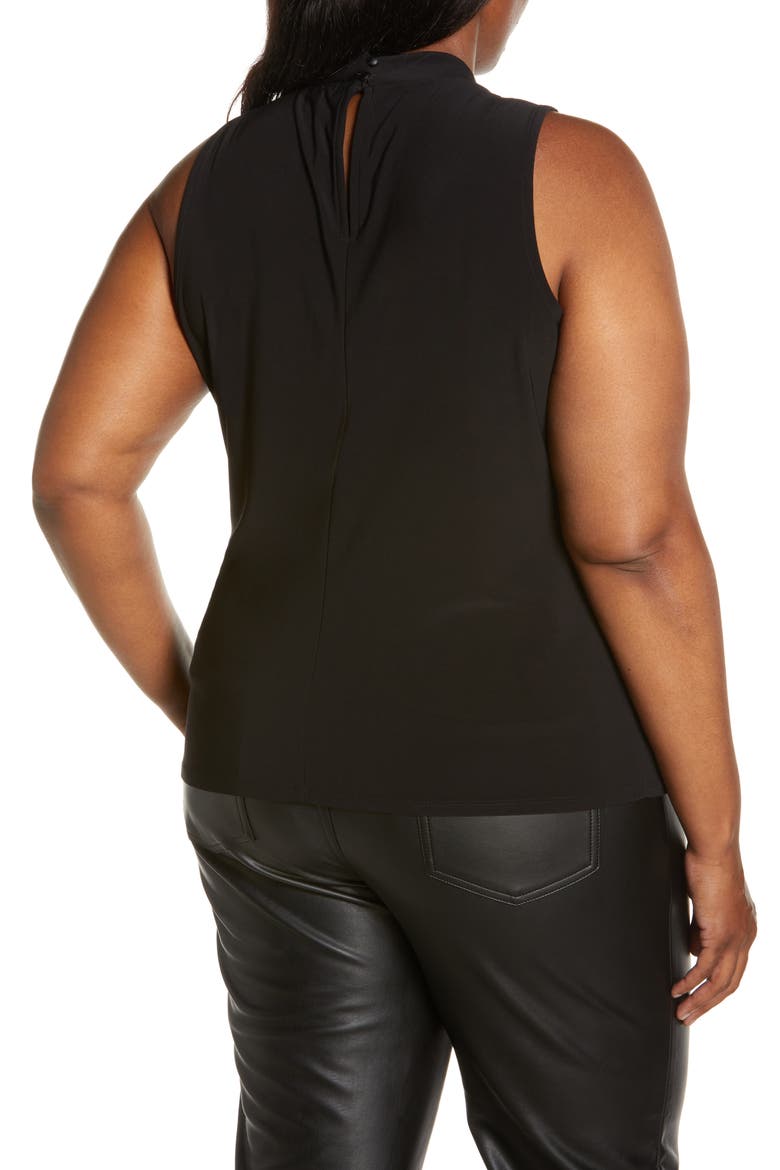 Twist Neck Sleeveless Top, Alternate, color, BLACK