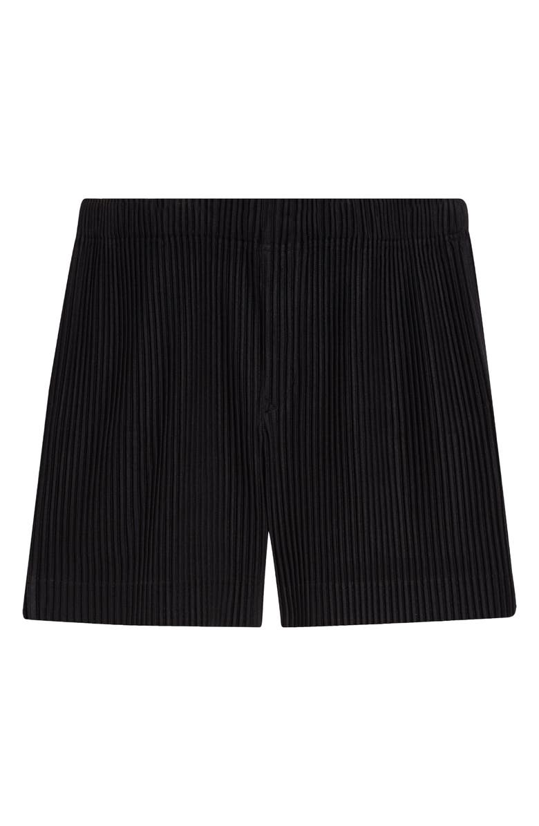 Homme Plissé Issey Miyake Monthly Colors July Pleated Shorts, Alternate, color, Black