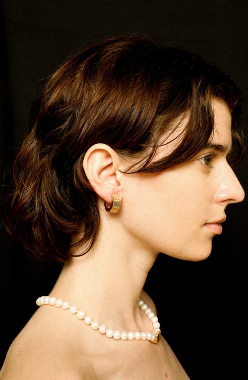 Ivi Los Angeles Small Aurelia Octagon Hoop Earrings In Yellow Gold