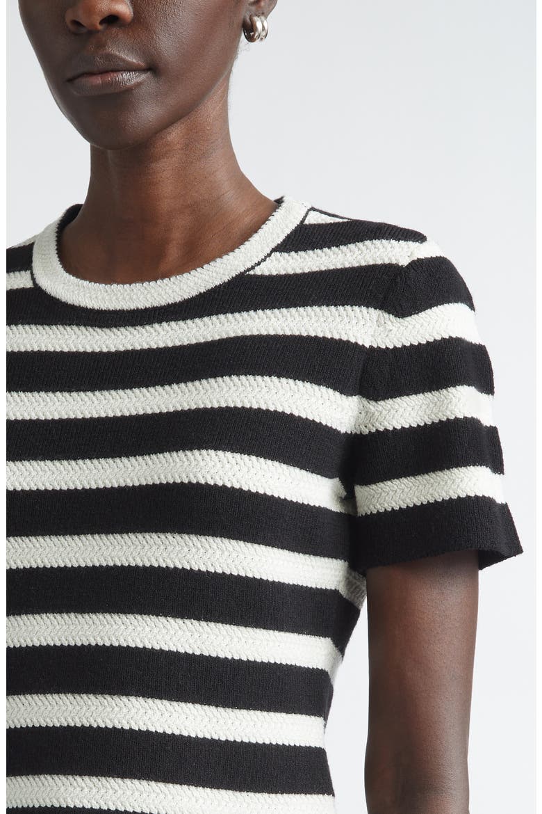 Breton Stripe Wool Blend Sweater, Alternate, color, BLACK / ECRU MULTI