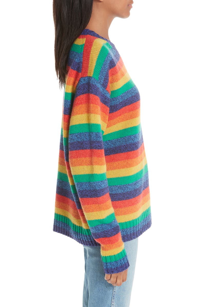 Acne Studios Rainbow Sweater, Alternate, color, 