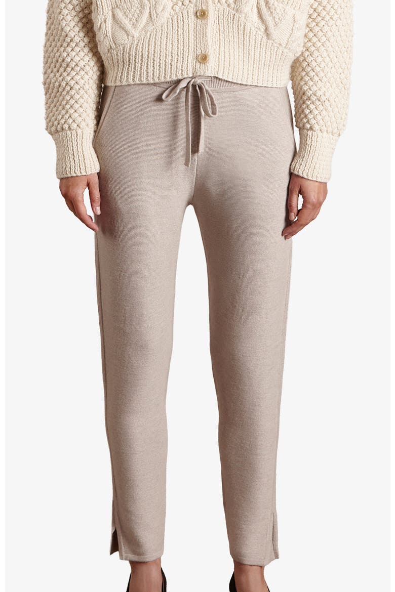 LUXE SLIM PANTS IN CASHWOOL, Alternate, color, Oyster
