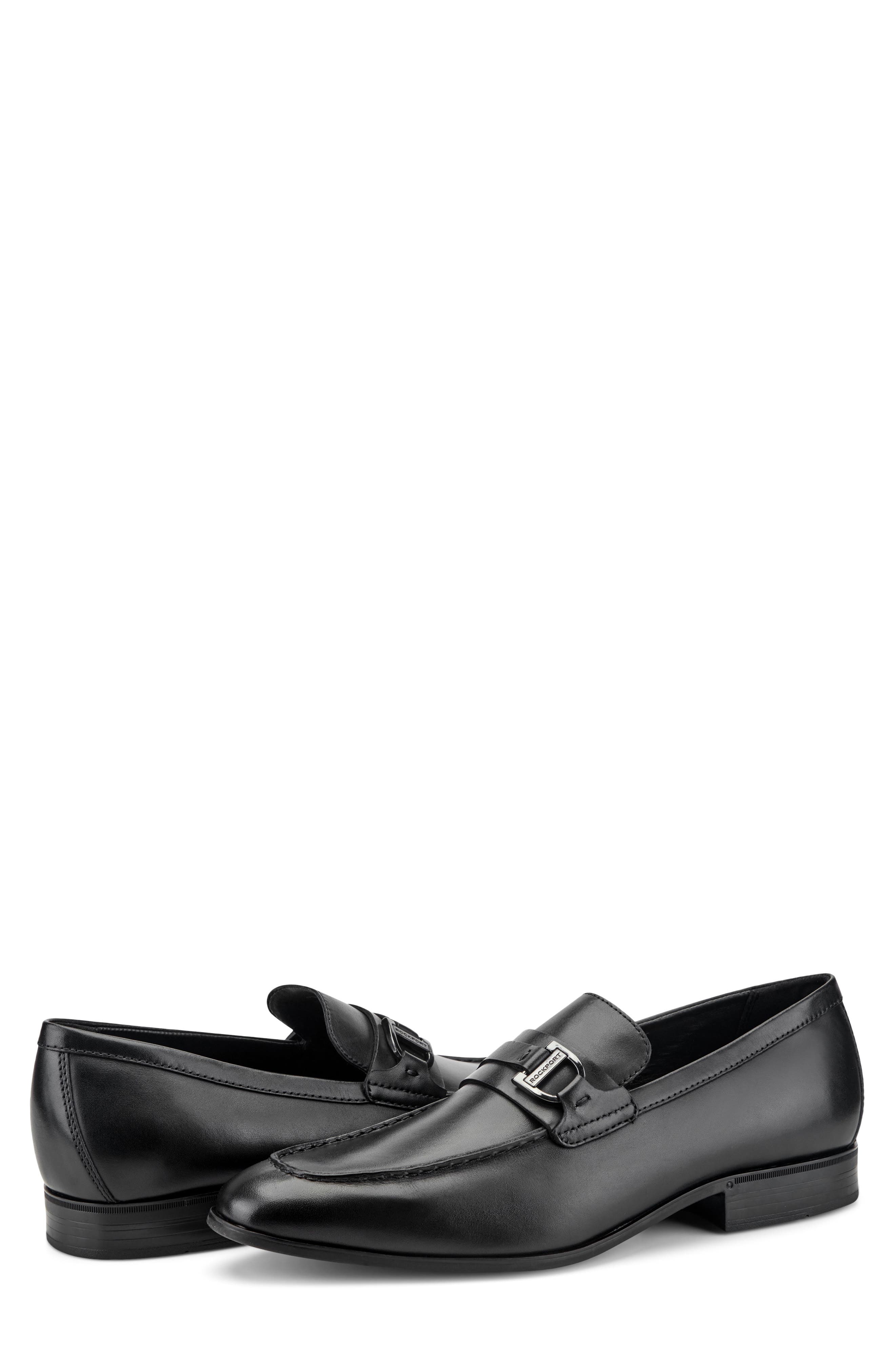 Rockport Carlo Leather Loafer, Alternate, color, Black