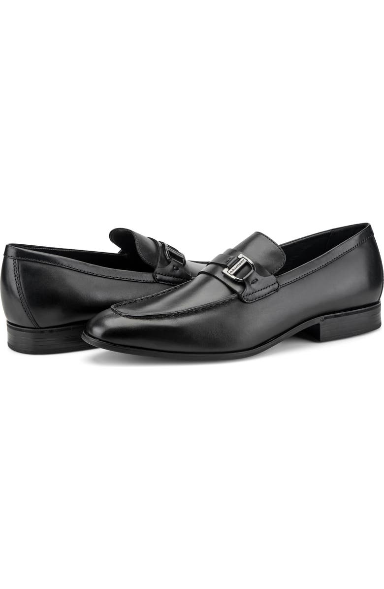 Rockport Carlo Leather Loafer, Alternate, color, Black