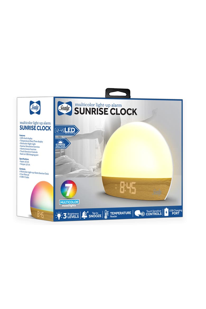 LED Sunrise Clock, Alternate, color, WHITE
