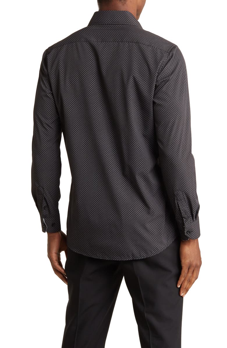 TOM BAINE Slim Fit Performance Stretch Long Sleeve Button Front Shirt, Alternate, color,