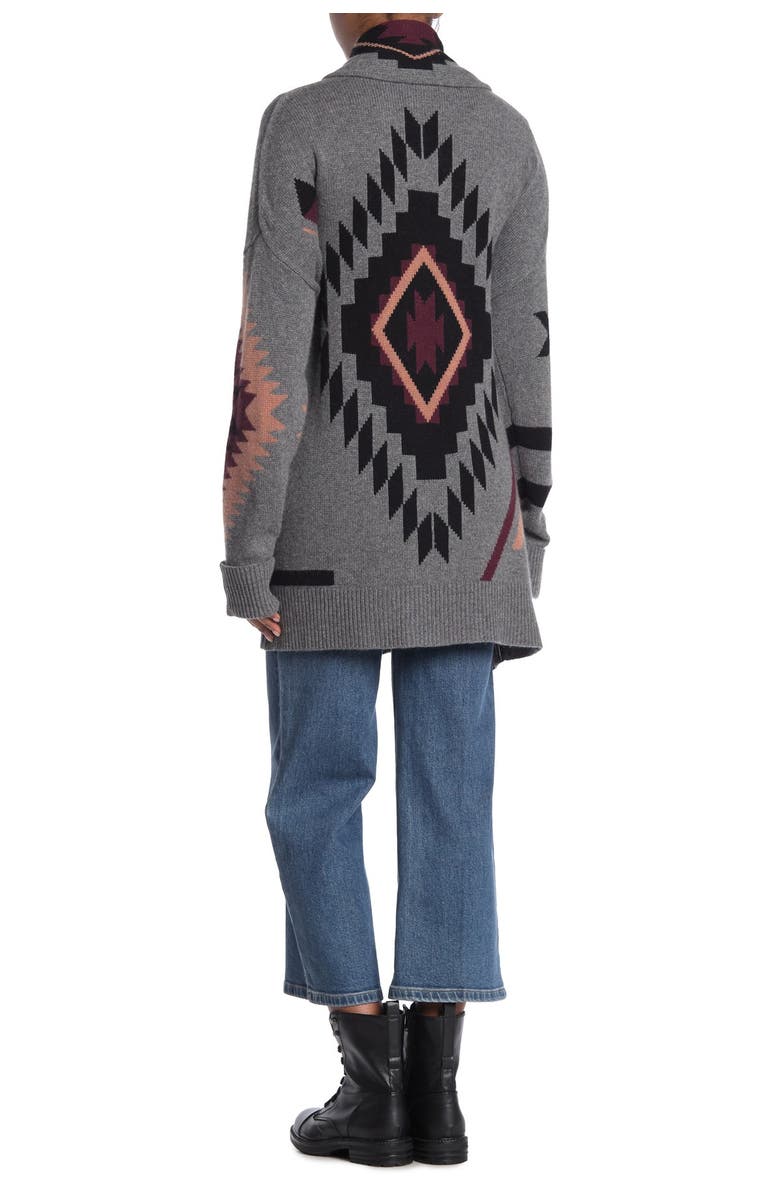 360 CASHMERE Helen Boho Print Wool & Cashmere Blend Cardigan, Alternate, color,