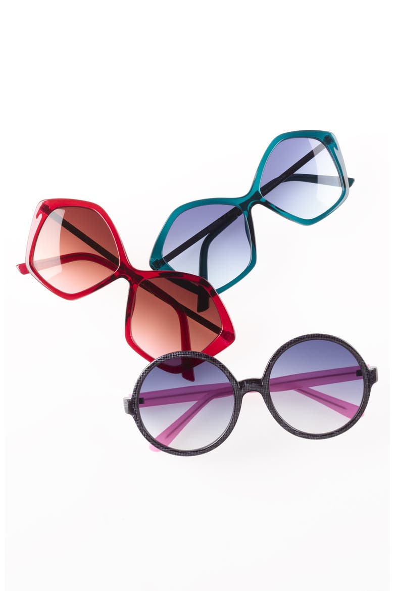 56mm Sunglasses, Alternate, color, BLACK