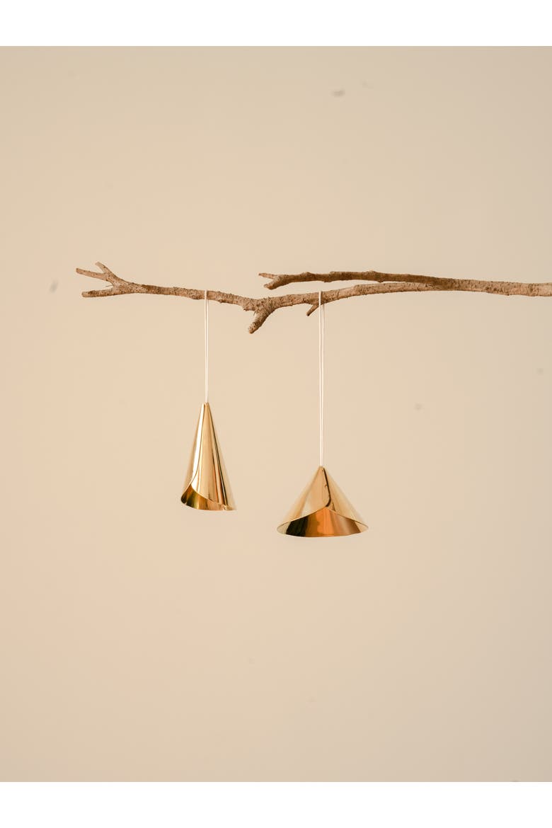 Fold Ornaments - Set of 2, Main, color, Brass