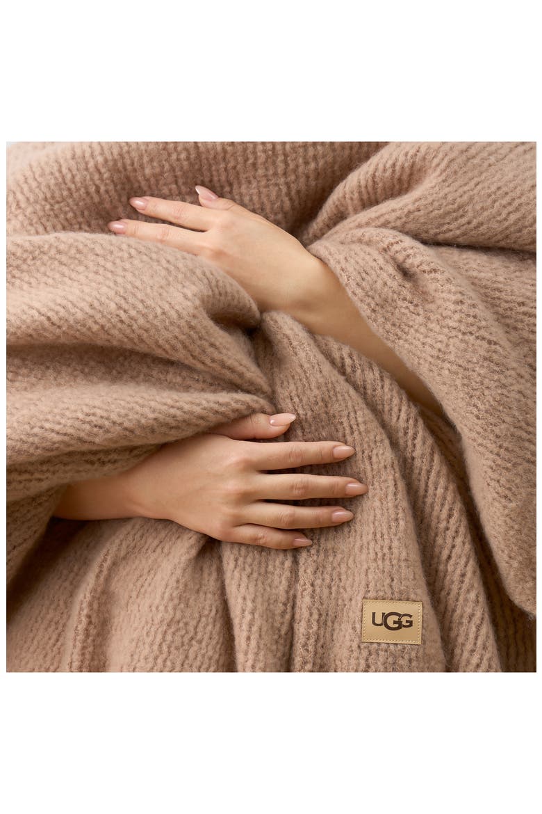 Margot Throw Blanket, Alternate, color, SANDALWOOD