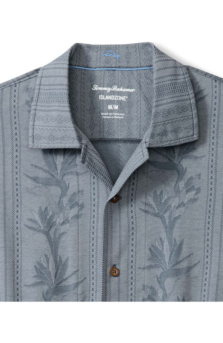 Tommy Bahama Palm Fresco Beach Border IslandZone<sup>®</sup> Camp Shirt, Alternate, color, Steel