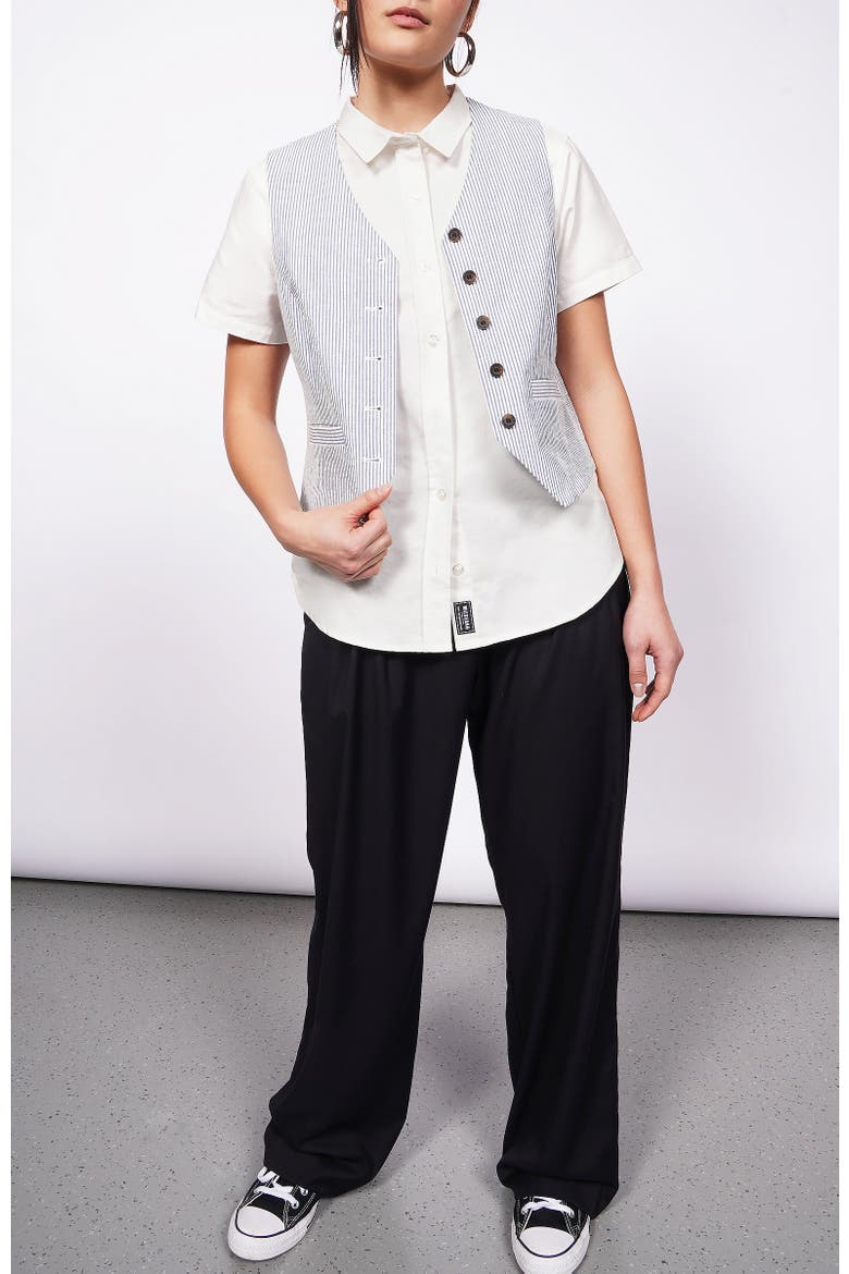 The Empower Seersucker Vest, Alternate, color, NAVY/WHITE