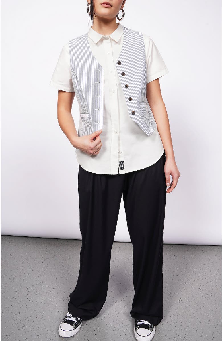 WILDFANG The Empower Seersucker Vest, Alternate, color,