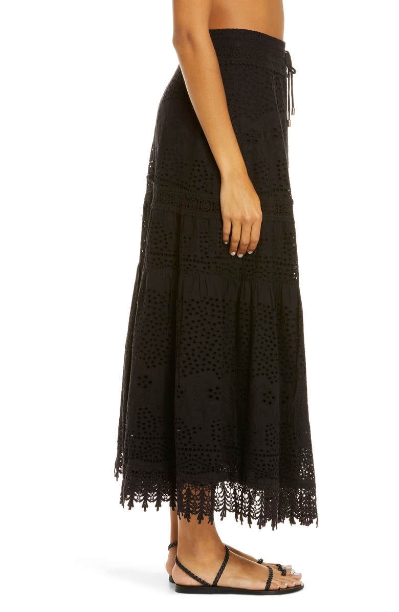 Melissa Odabash Alessia Eyelet Cover-Up Maxi Skirt, Alternate, color, 