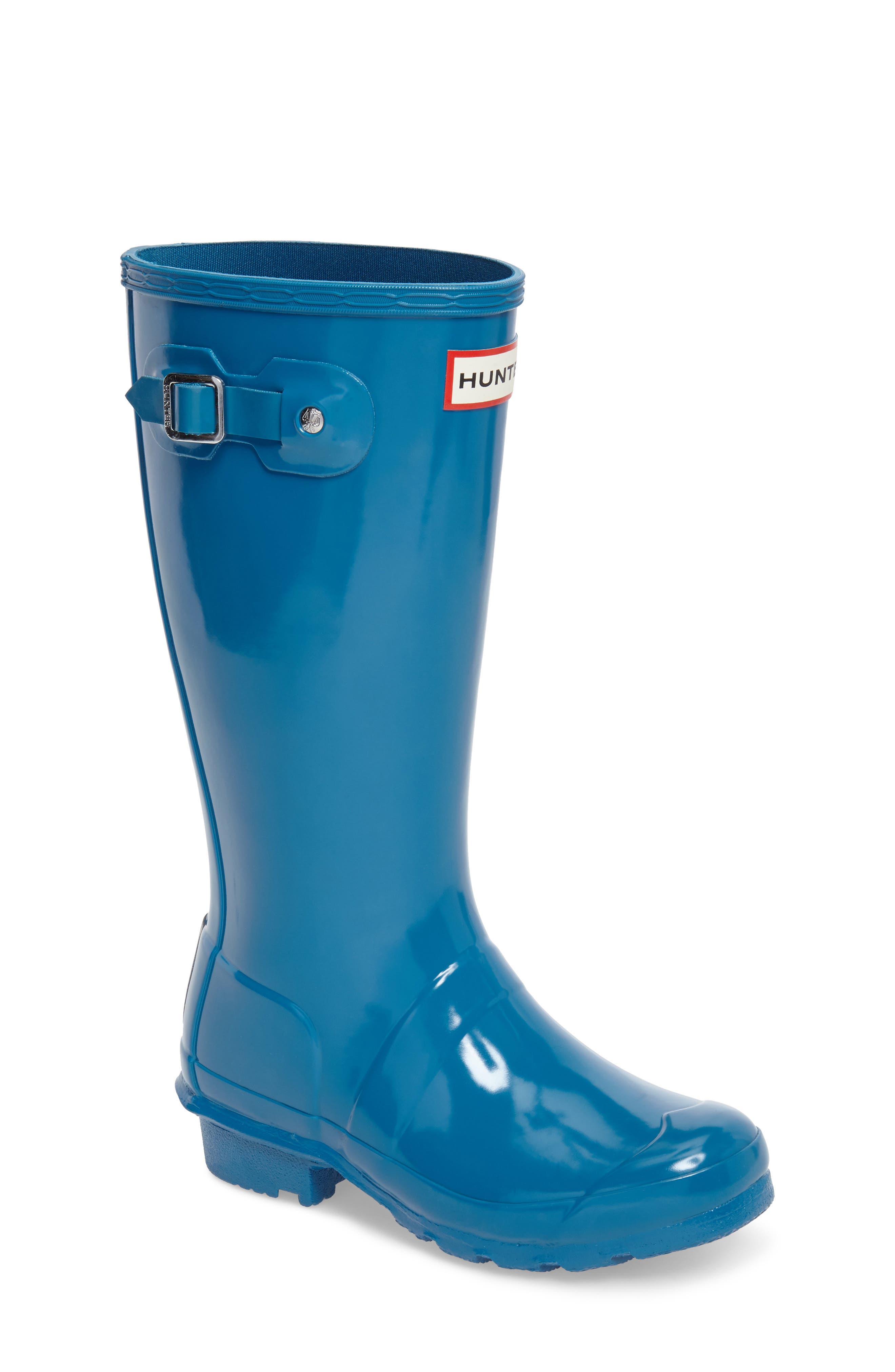 Kids' Original Gloss Waterproof Rain Boot, Main, color, OCEAN BLUE