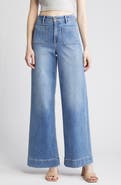 HIDDEN JEANS Patch Pocket Wide Leg Jeans
