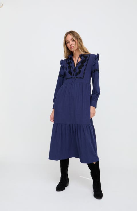 Lulu Embroidered Maxi Dress