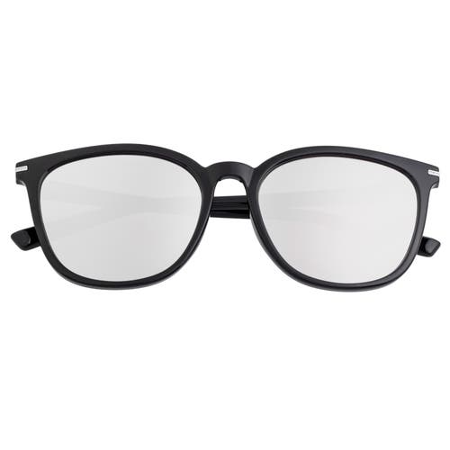 Shop Bertha Piper Polarized Sunglasses In Black/silver