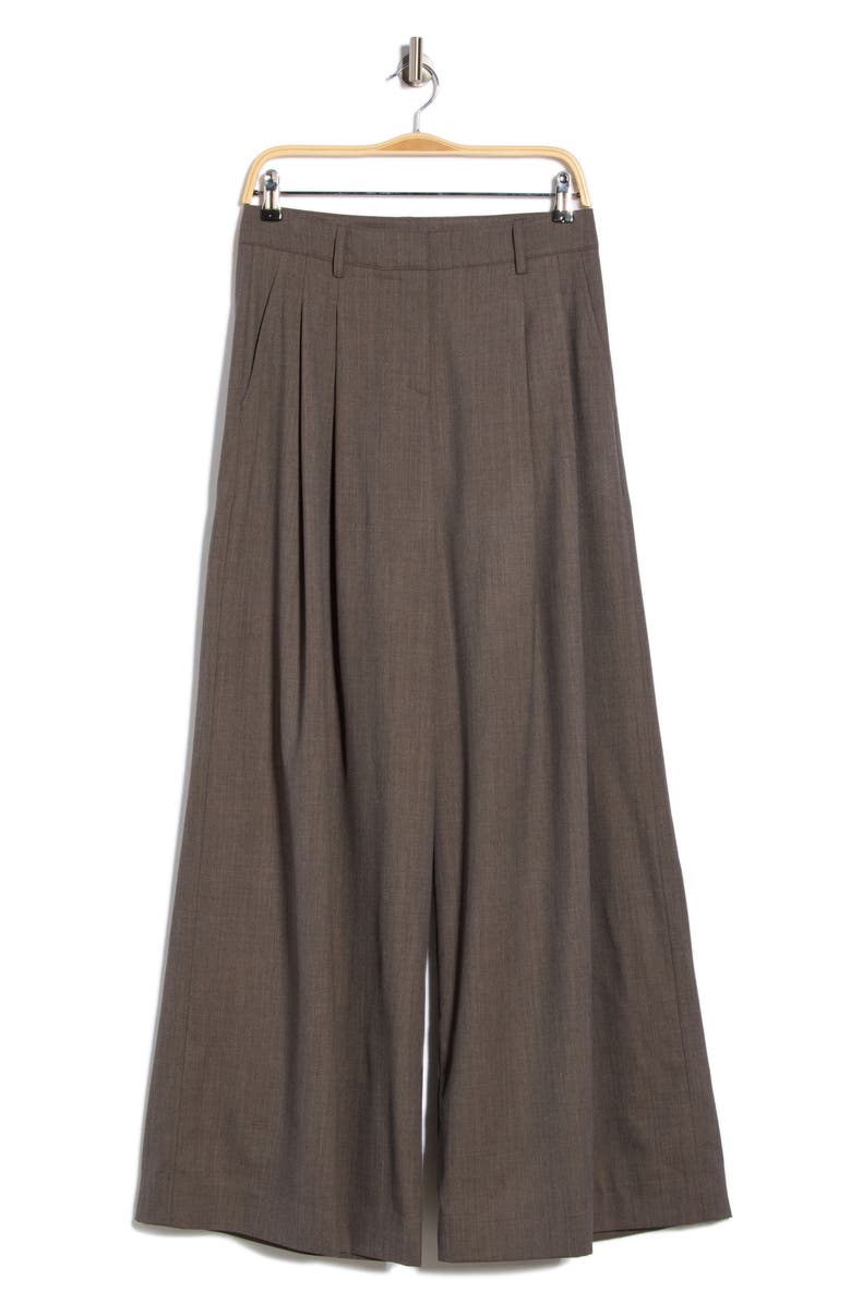 TWP Didi Stretch Wool Wide Leg Pants, Alternate, color, Dusty Brown