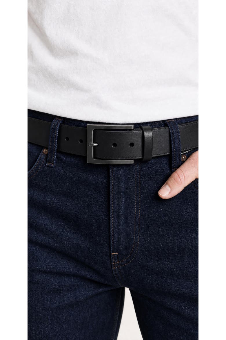 Full-Grain Leather Casual Jean Belt, Alternate, color, Deep Charcoal