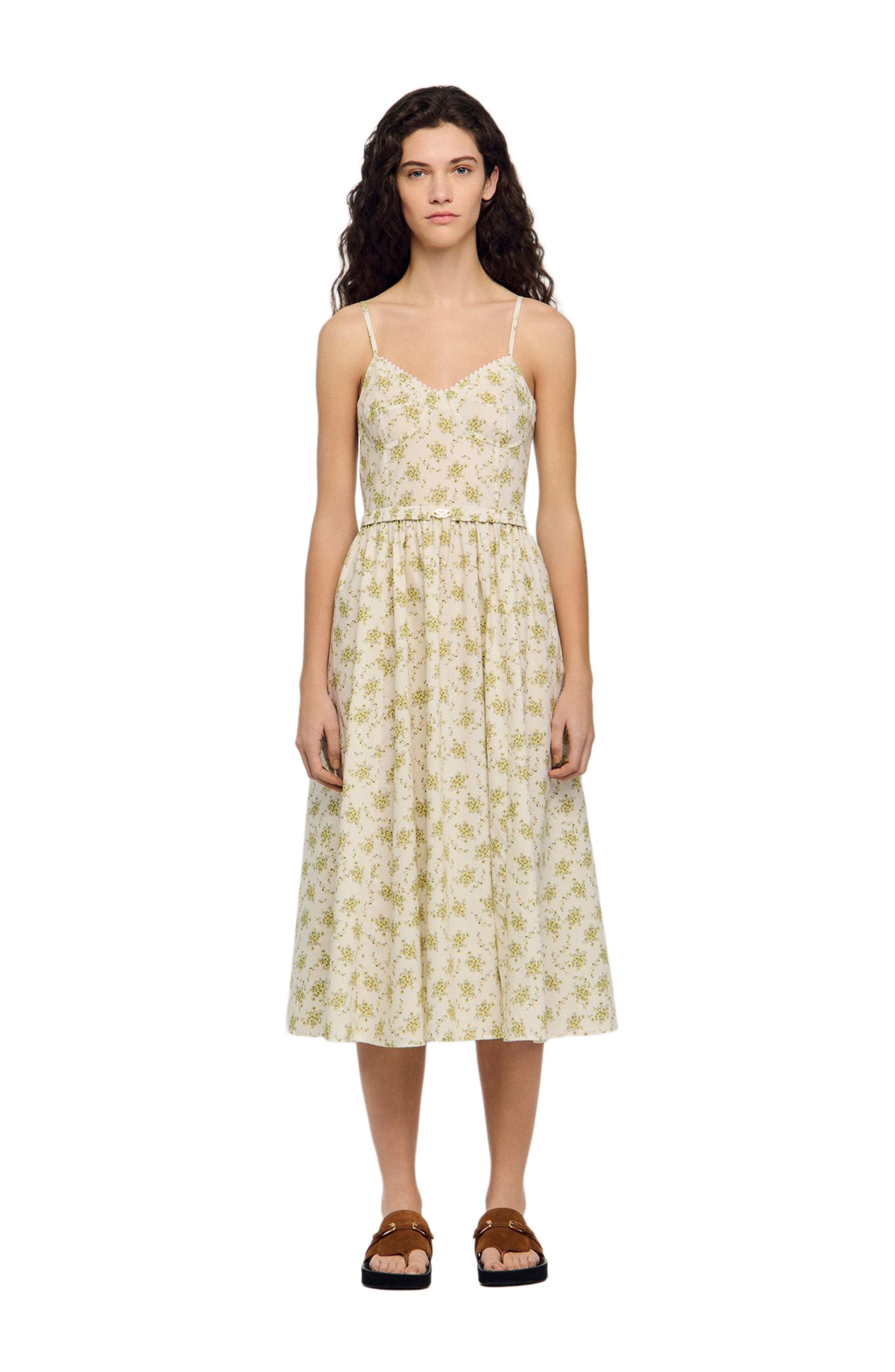 Floral maxi dress with straps