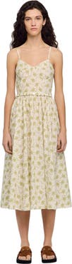 SANDRO Floral maxi dress with straps