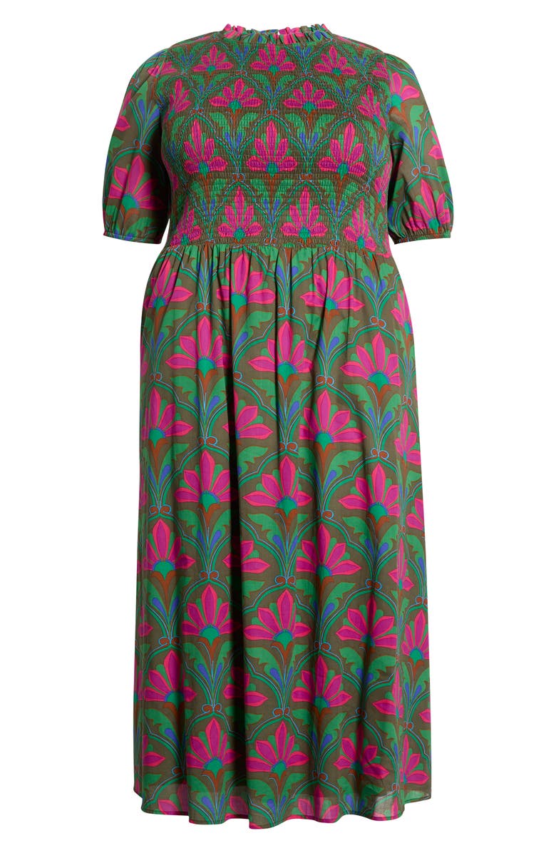 SUGARLIPS Evanna Floral Bermy Smocked Maxi Dress, Alternate, color,