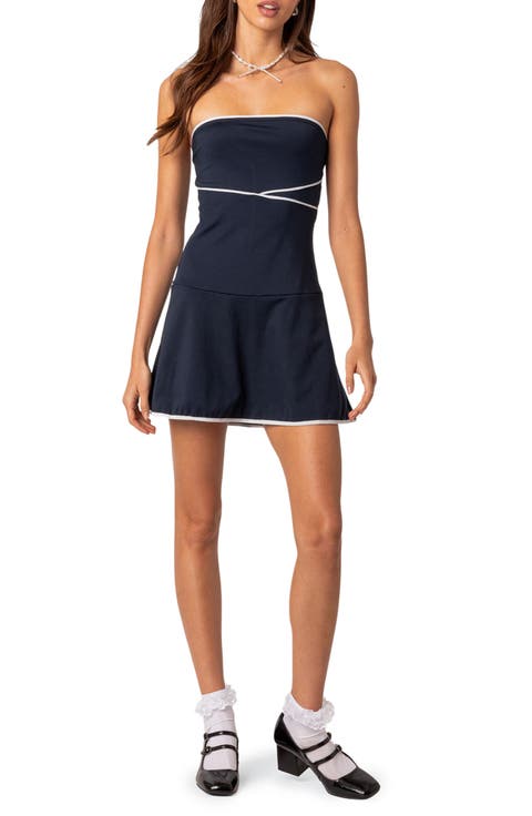 Freya Contrast Trim Strapless Minidress
