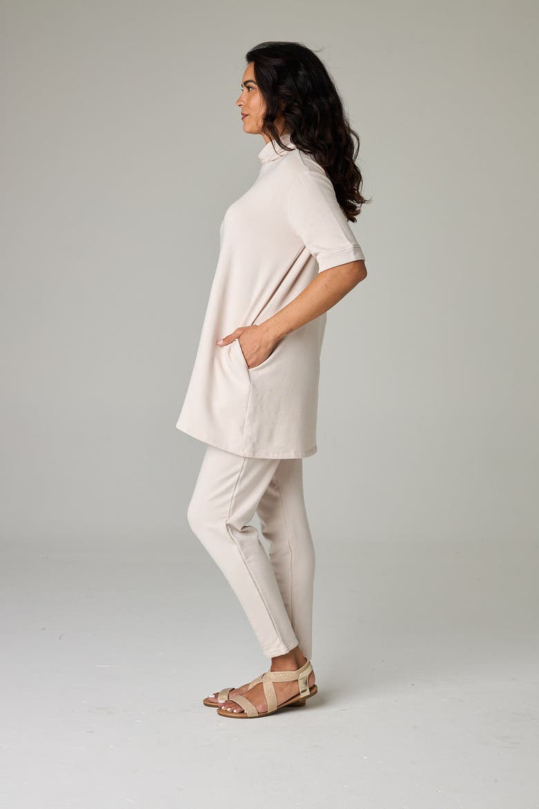 Malawi Eco-Luxe Fleece Hooded Tunic/Dress - Cloud-Soft Comfort, Alternate, color, Bone