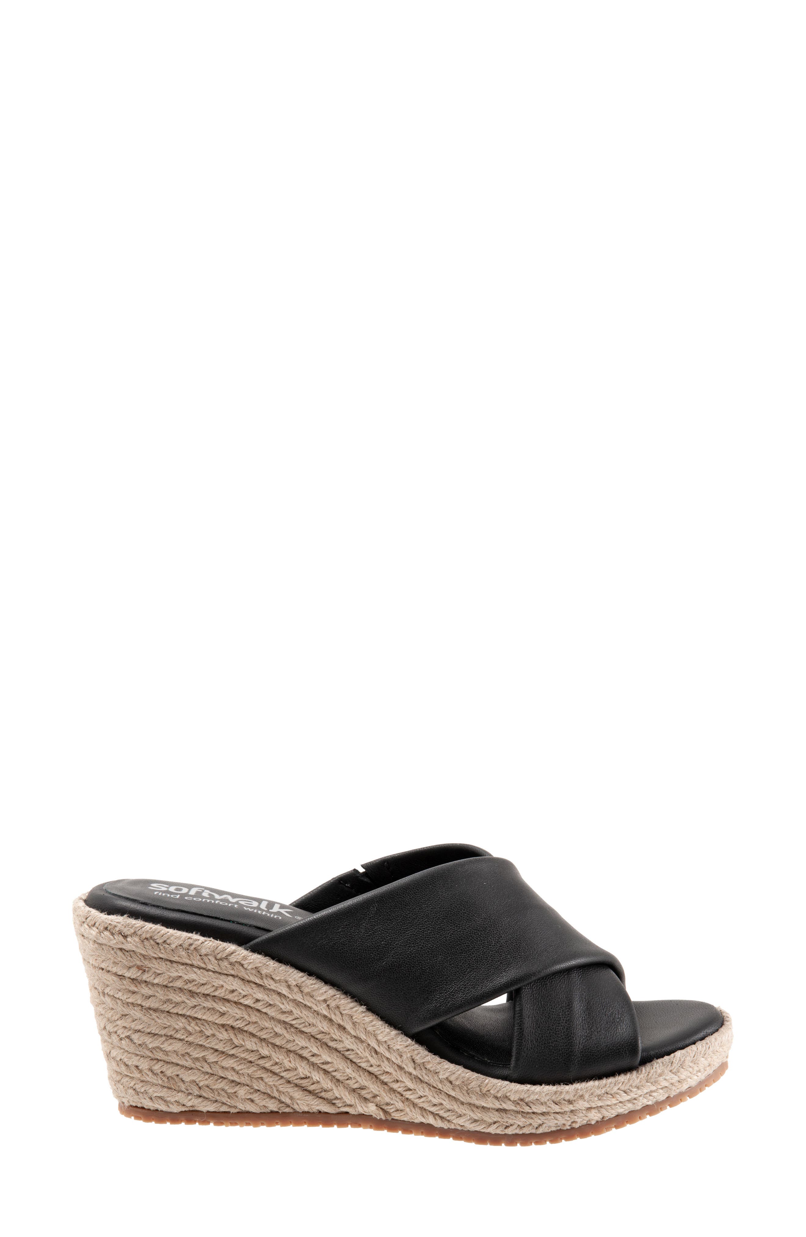 SoftWalk<sup>®</sup> Halsey Cross Strap Espadrille Wedge Sandal, Alternate, color, 
