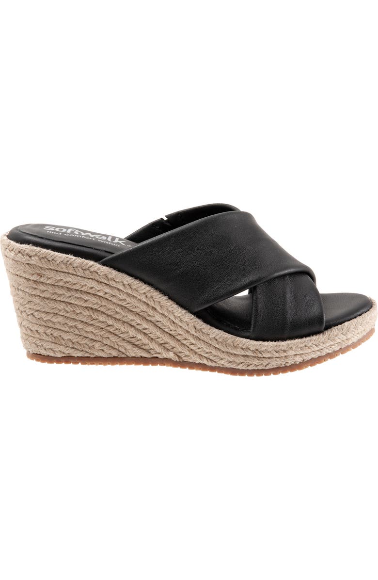 SoftWalk<sup>®</sup> Halsey Cross Strap Espadrille Wedge Sandal, Alternate, color,