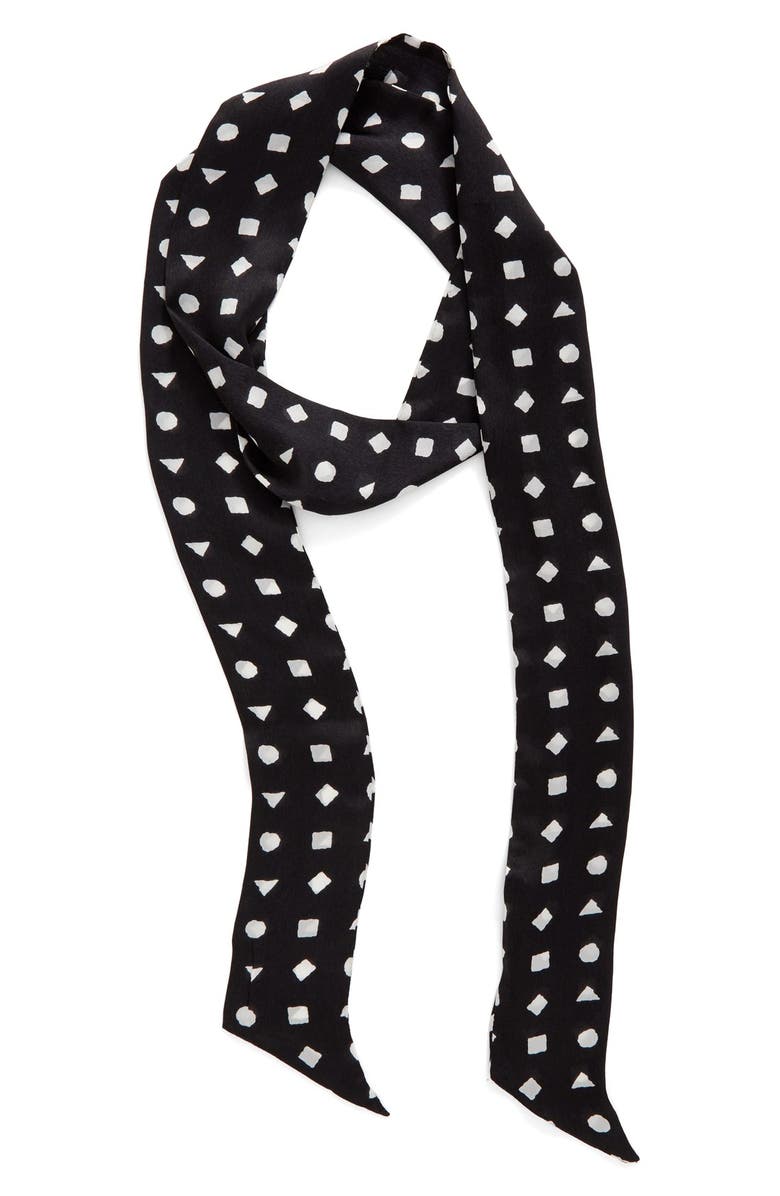 Vince Camuto 'Preppy Geo' Skinny Silk Scarf, Main, color, 