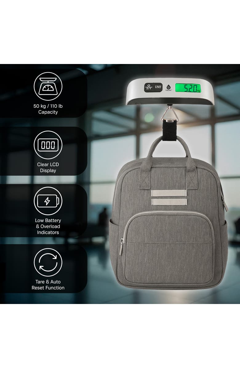 PURSONIC Portable Electronic Luggage Scale, Alternate, color, Black