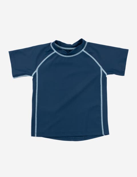 Kids Short Sleeve Rash Guard, UPF 50+ Swim Shirt